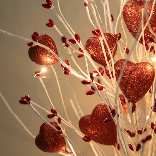 Glitzhome® 21" Lighted Valentine's Heart Table Tree